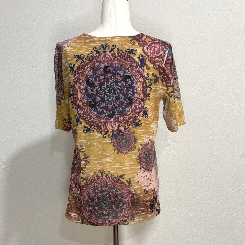 Appropriate Behavior Embellished Multicolor Women's Top Size L - Picture 5 of 7